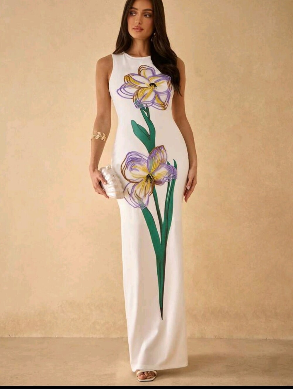 White Floral Women's Summer Elegant Tropical Cocktail Dress,Colorful Embroidered